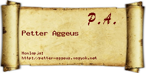 Petter Aggeus névjegykártya